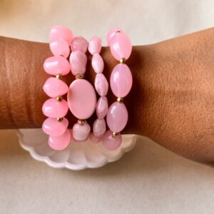Kit de Pulseira Rosa Claro