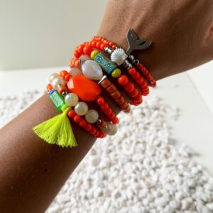 Kit de Pulseira Laranja Mar