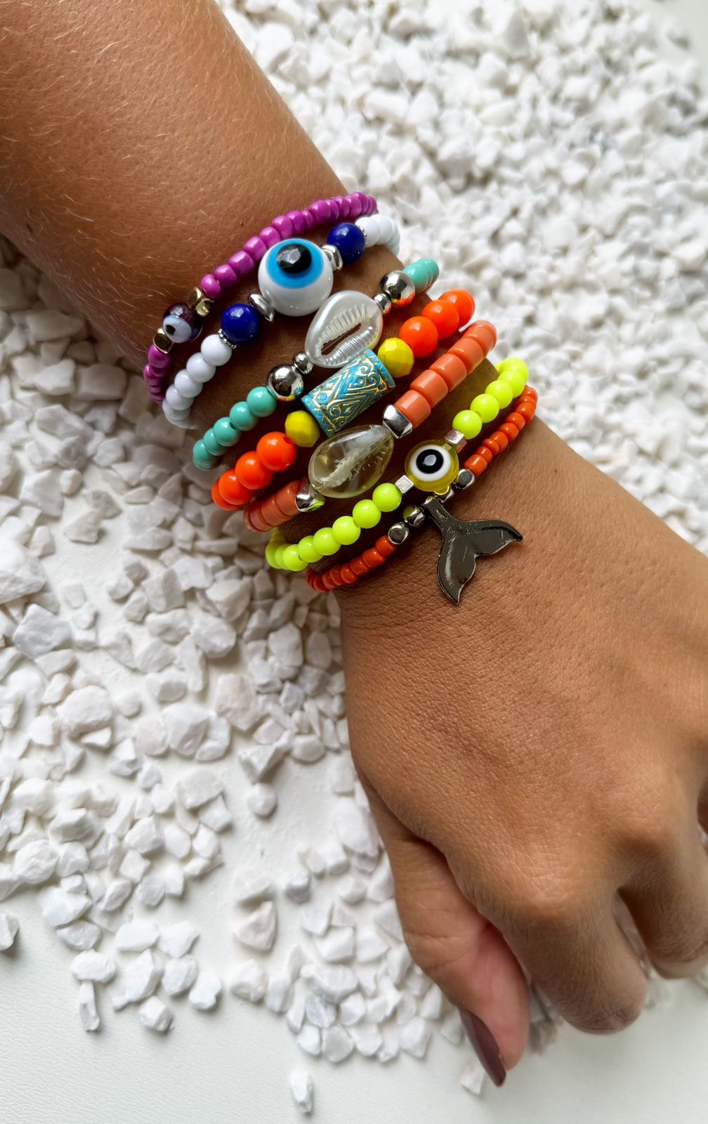 Kit de Pulseira Colorida Mar