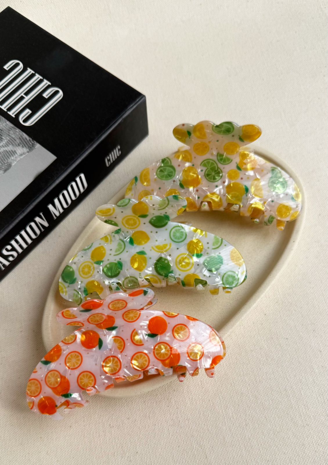 Prendedor de Cabelo Frutinhas Coloridas