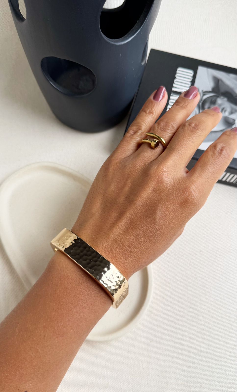 Bracelete Quadrado Martelado