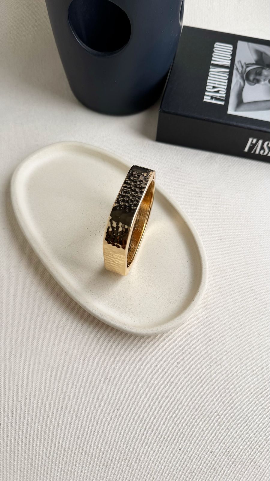 Bracelete Quadrado Martelado - Imagem 3