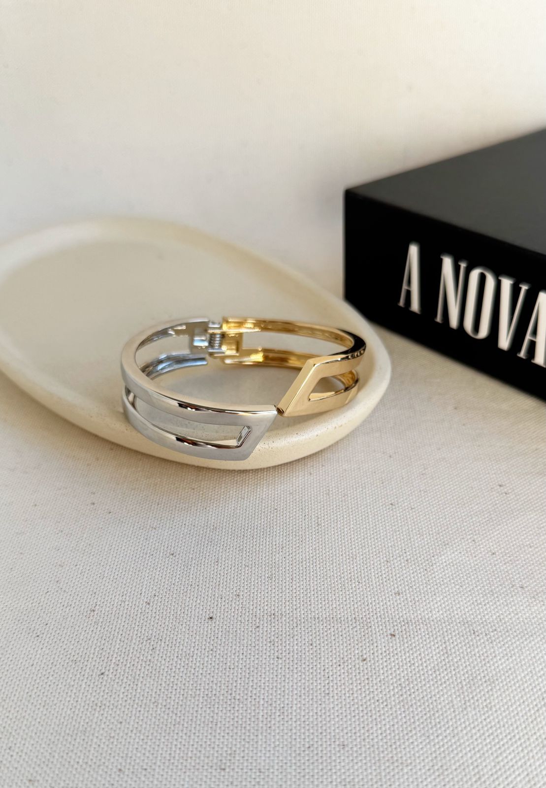 Bracelete Prata e Dourado Sofia