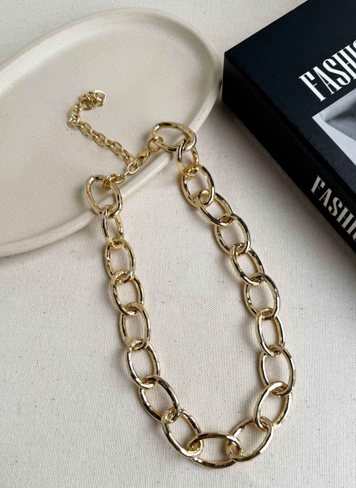 Colar de Corrente Dourado Casual