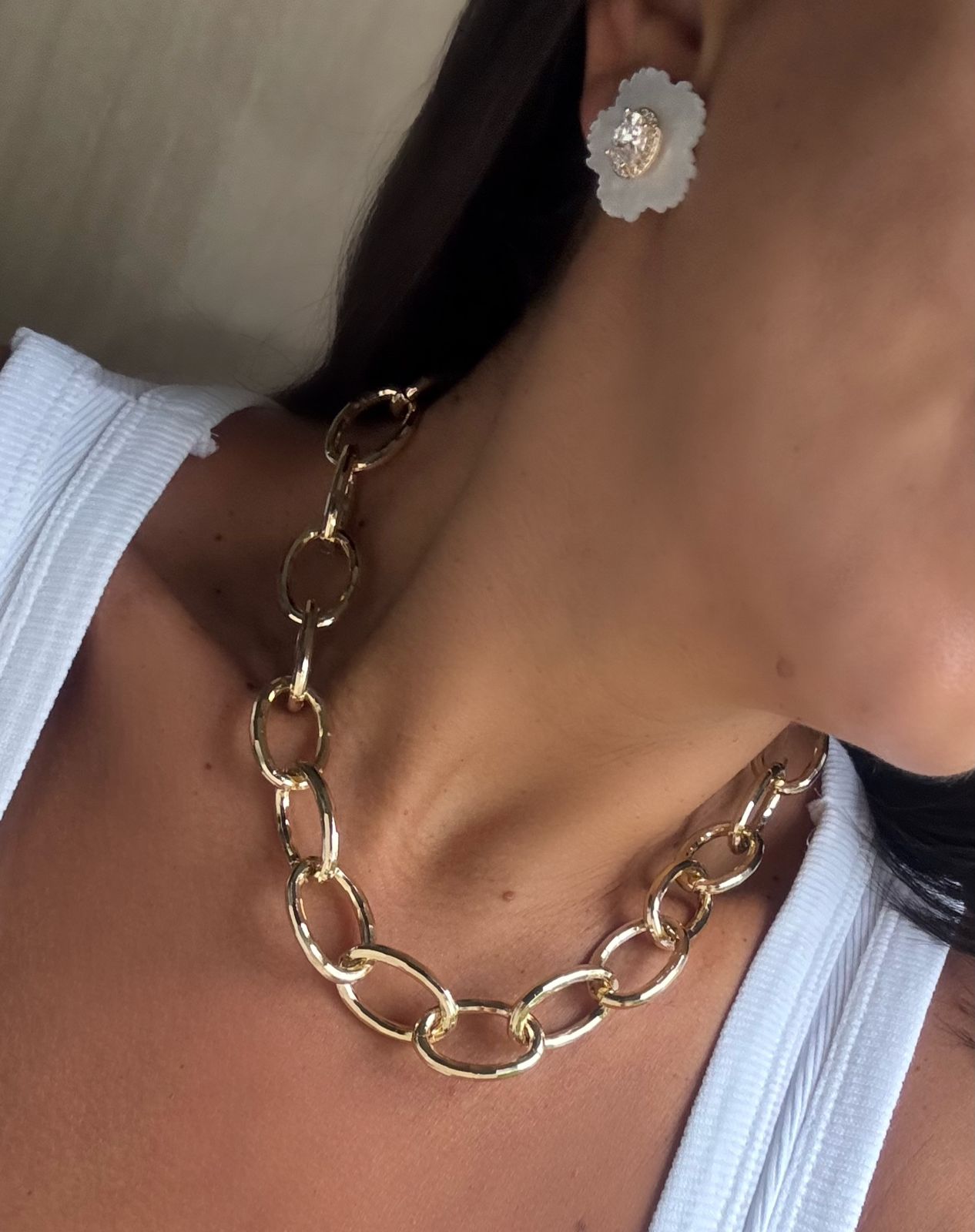 Colar de Corrente Dourado Casual - Imagem 3