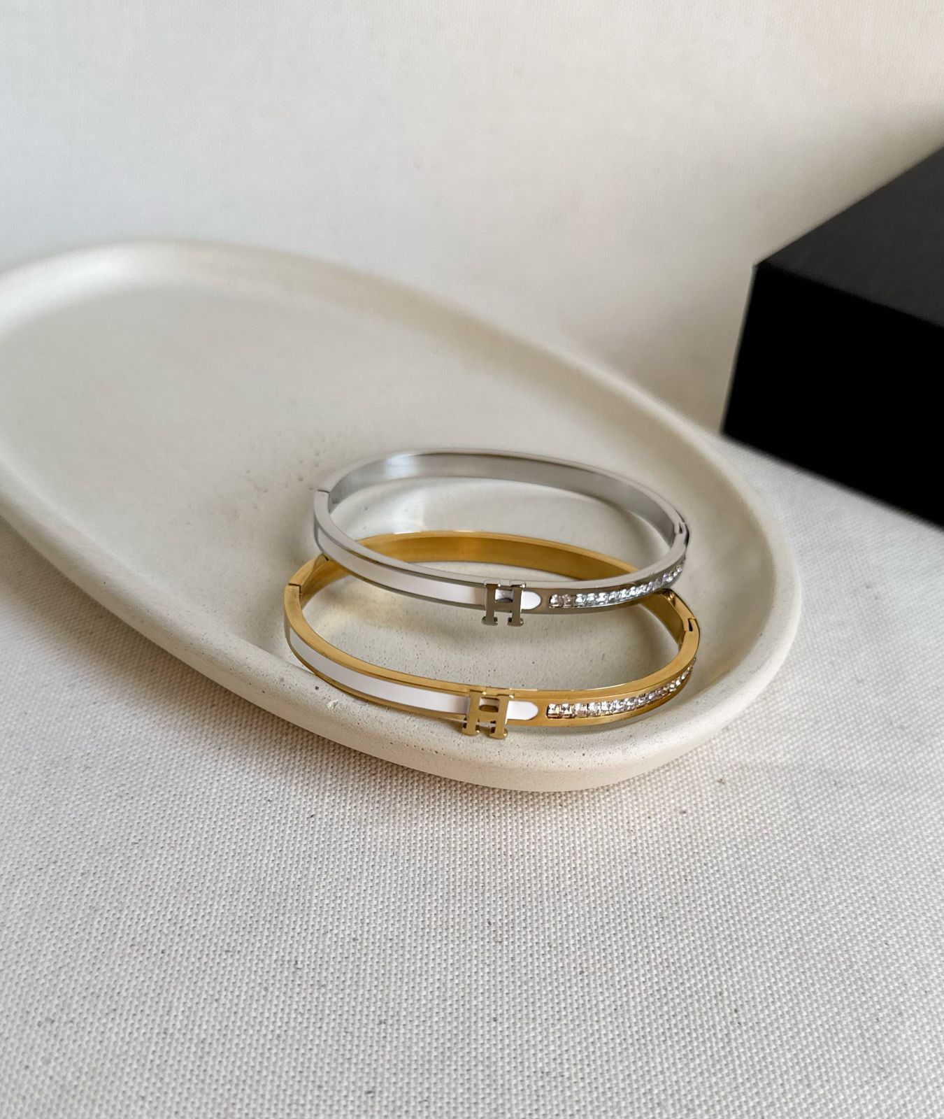 Bracelete Aço Inox Hermes Chic