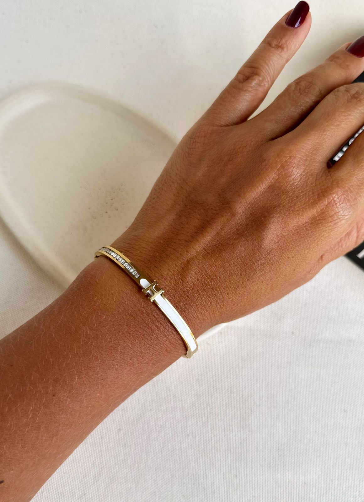 Bracelete Aço Inox Hermes Chic - Imagem 2