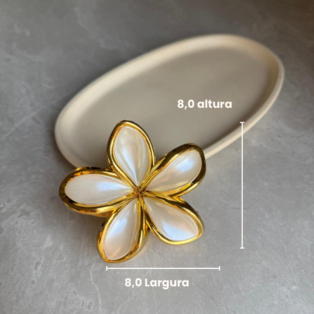 Prendedor de Cabelo Flor Pérolada - Imagem 2