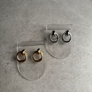 Brinco Elos Liso Minimalista Elegante