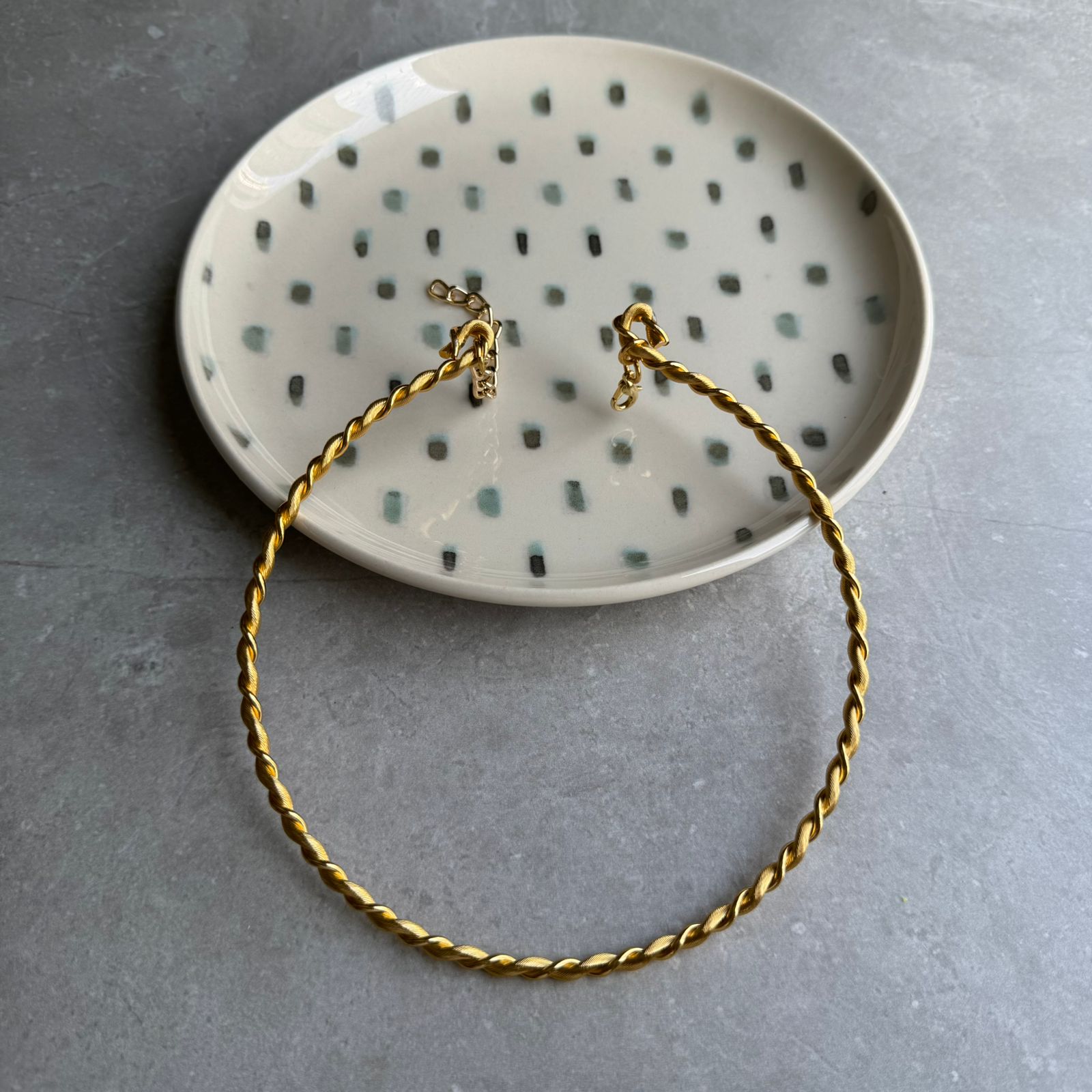 Choker Aro Bijuteria Torcido Texturizado