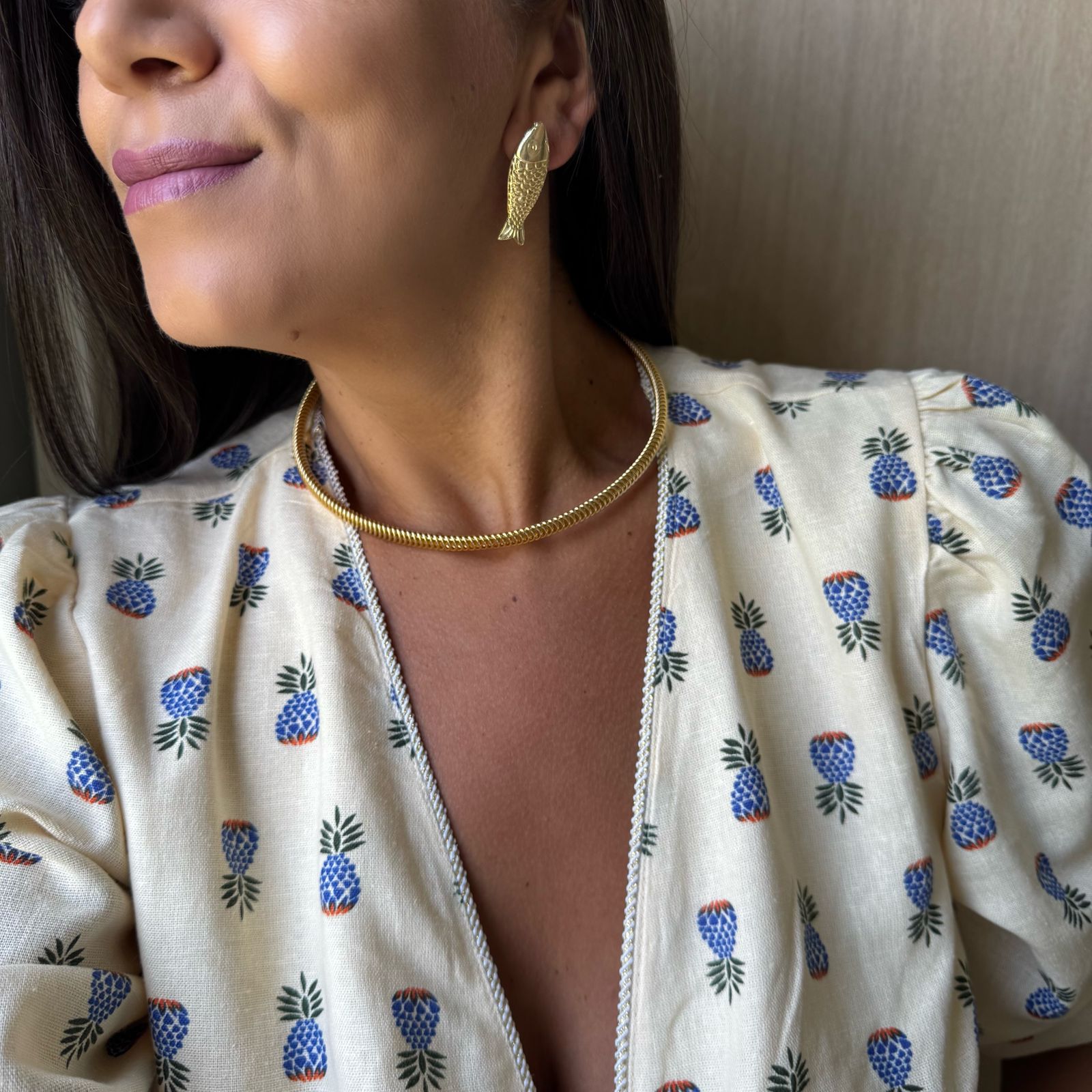 Choker de Aro Bijuteria Aramada - Imagem 6