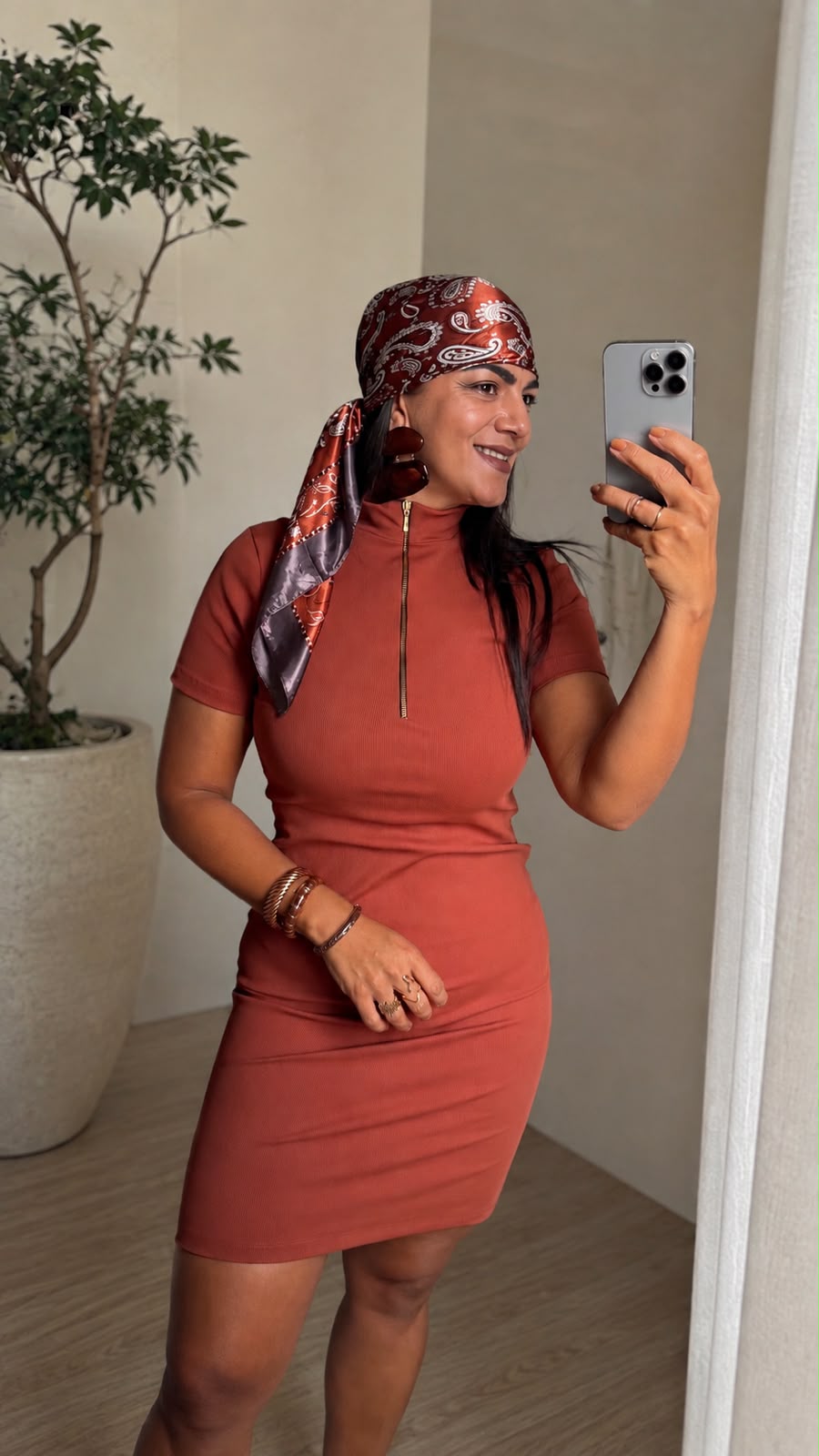 Lenço Cetim 90x90 Estampa Bandana - Imagem 6