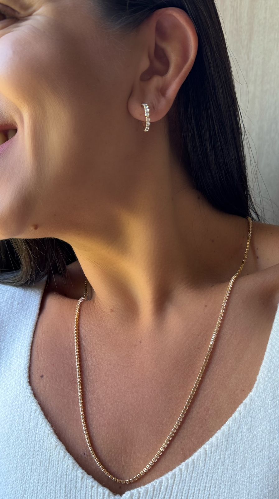 Argola Strass Delicada